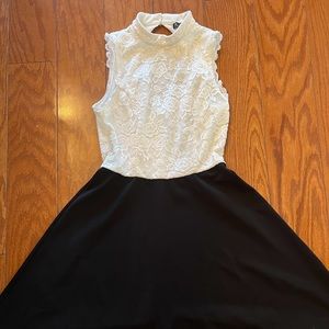 Lily Rose Black and Ivory Dress